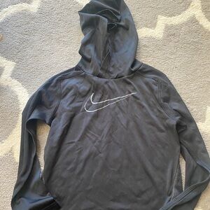 Nike Youth Boys Size 7 Black Hooded Sweatshirt